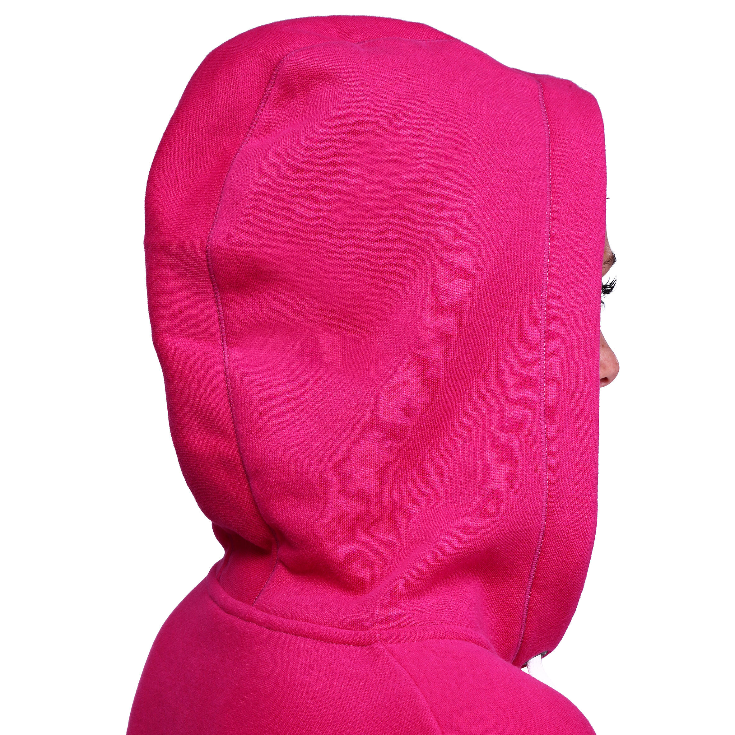 Women's Fitness Hooded Zip-up Jacket - Dark Pink 13/16