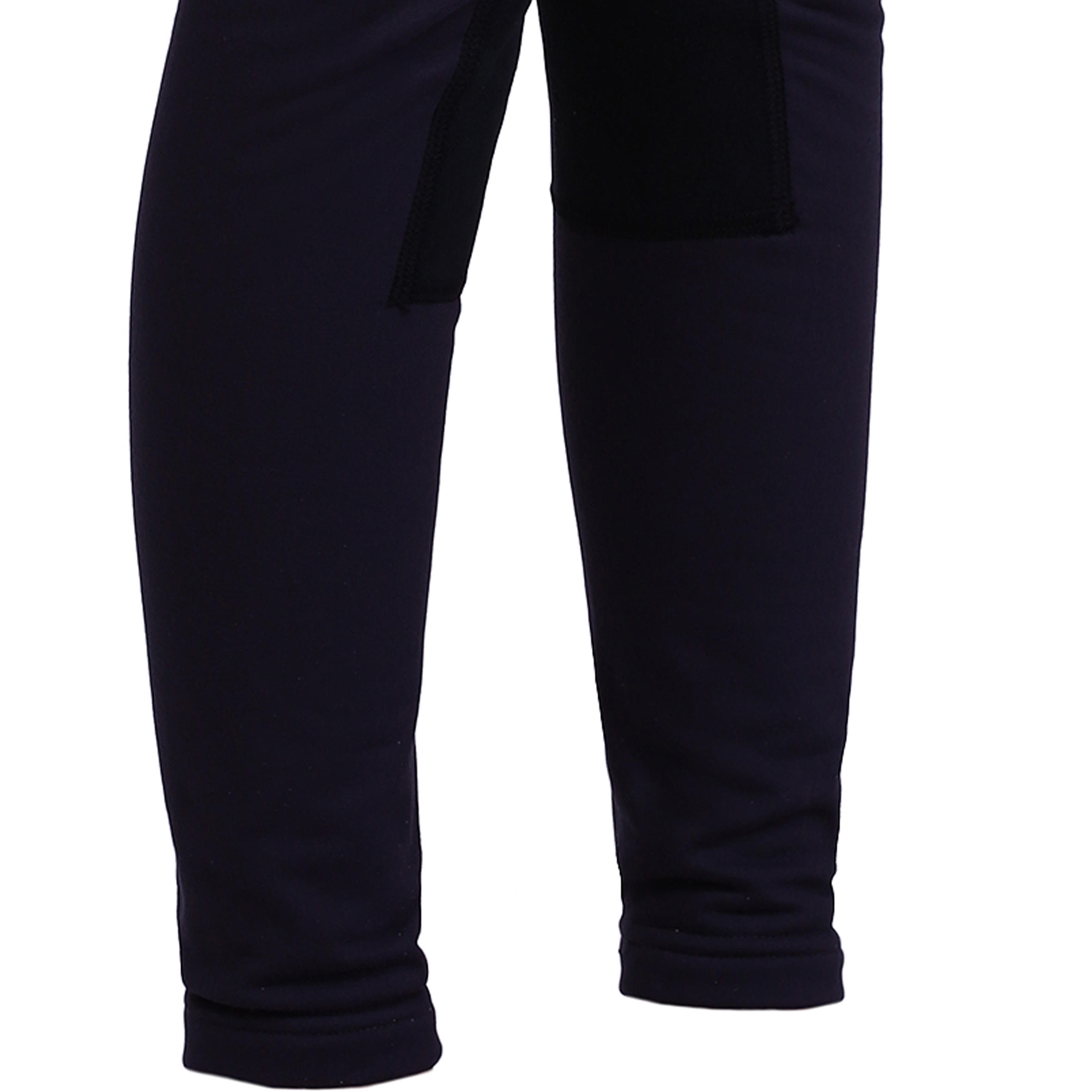Schooling Kids' Warm Horse Riding Warm Jodhpurs - Black 7/17