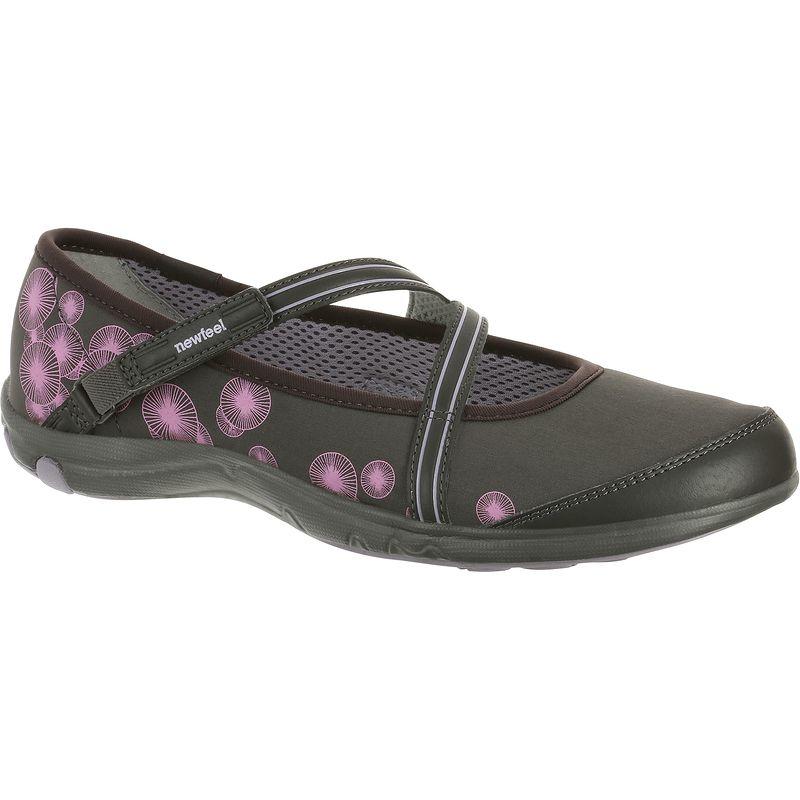 Baoma women's active walking ballerina pumps - grey/pink