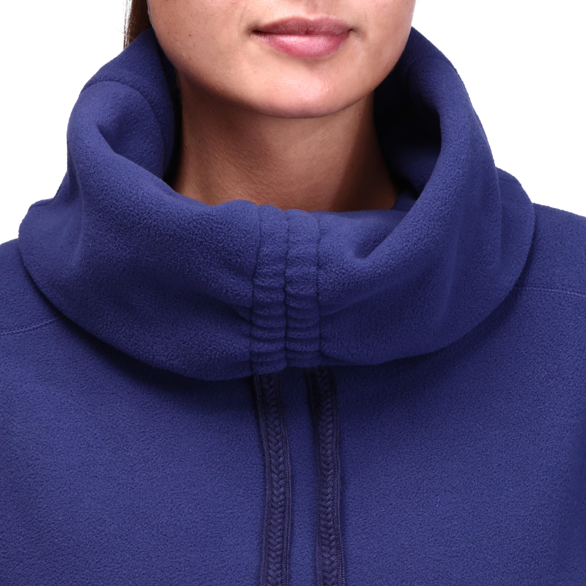 Women's Gentle Gymnastics, Yoga and Pilates, Microfleece Sweatshirt - Blue 7/16