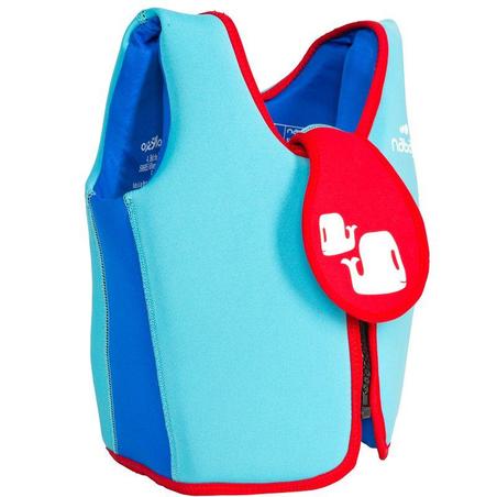 Gilet de natation mousse bleu-rouge