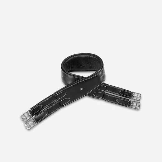 
      Horse and Pony Riding Leather Girth Romeo - Black
  