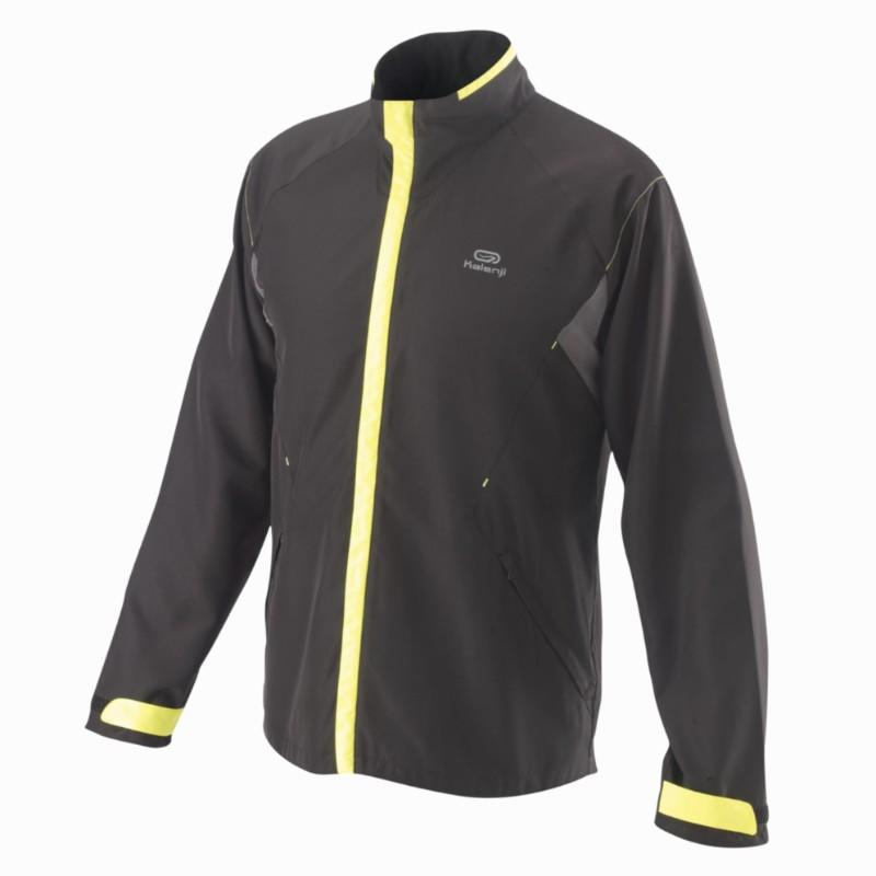 Ekiden Men's Windproof Running Jacket - Black Yellow 1/4