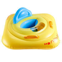Flotador con asiento para bebé amarillo para alberca con ventana y asas 7-11 kg