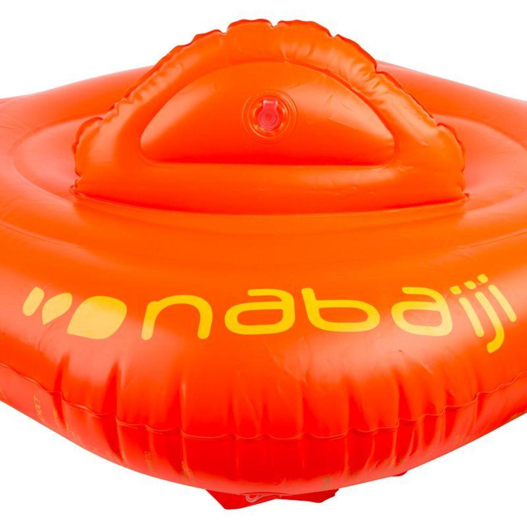 Bouée piscine gonflable orange avec siège pour bébés de 11-15 kg