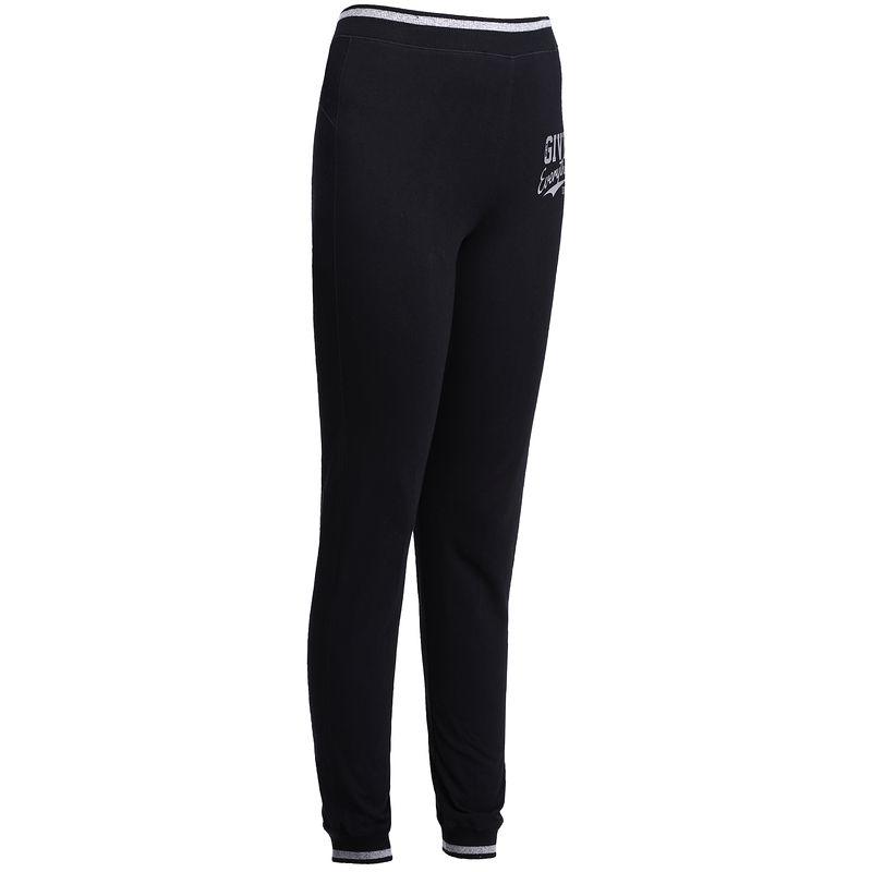 Women's fitness bottoms with fitted ankles - black