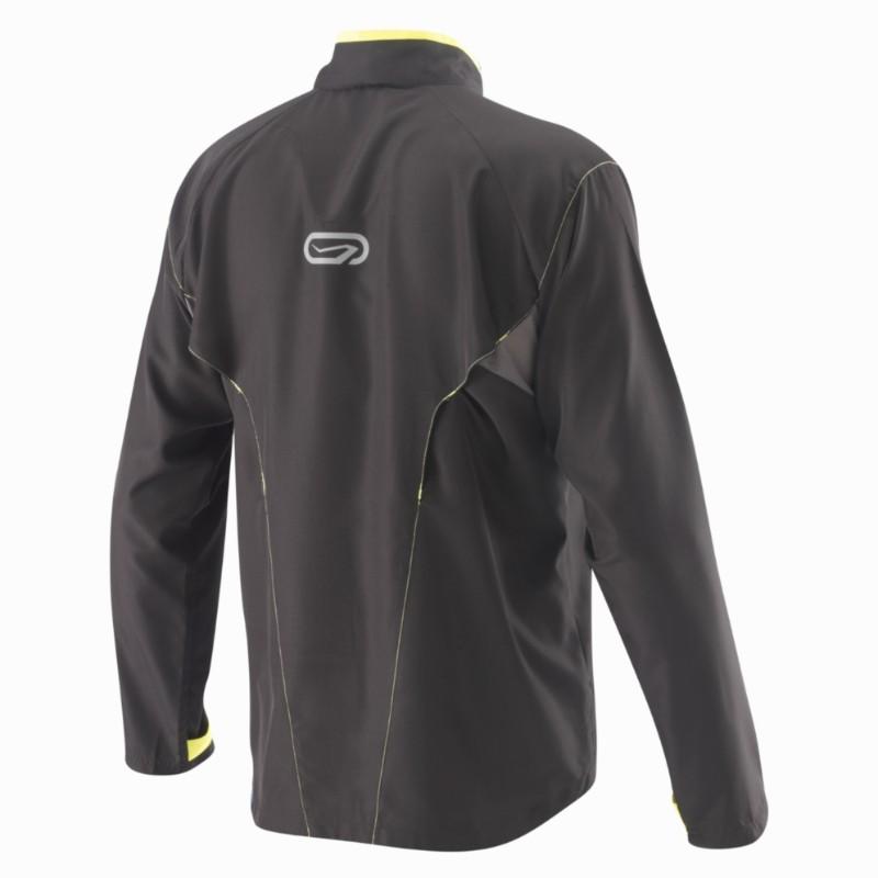 Ekiden Men's Windproof Running Jacket - Black Yellow 2/4