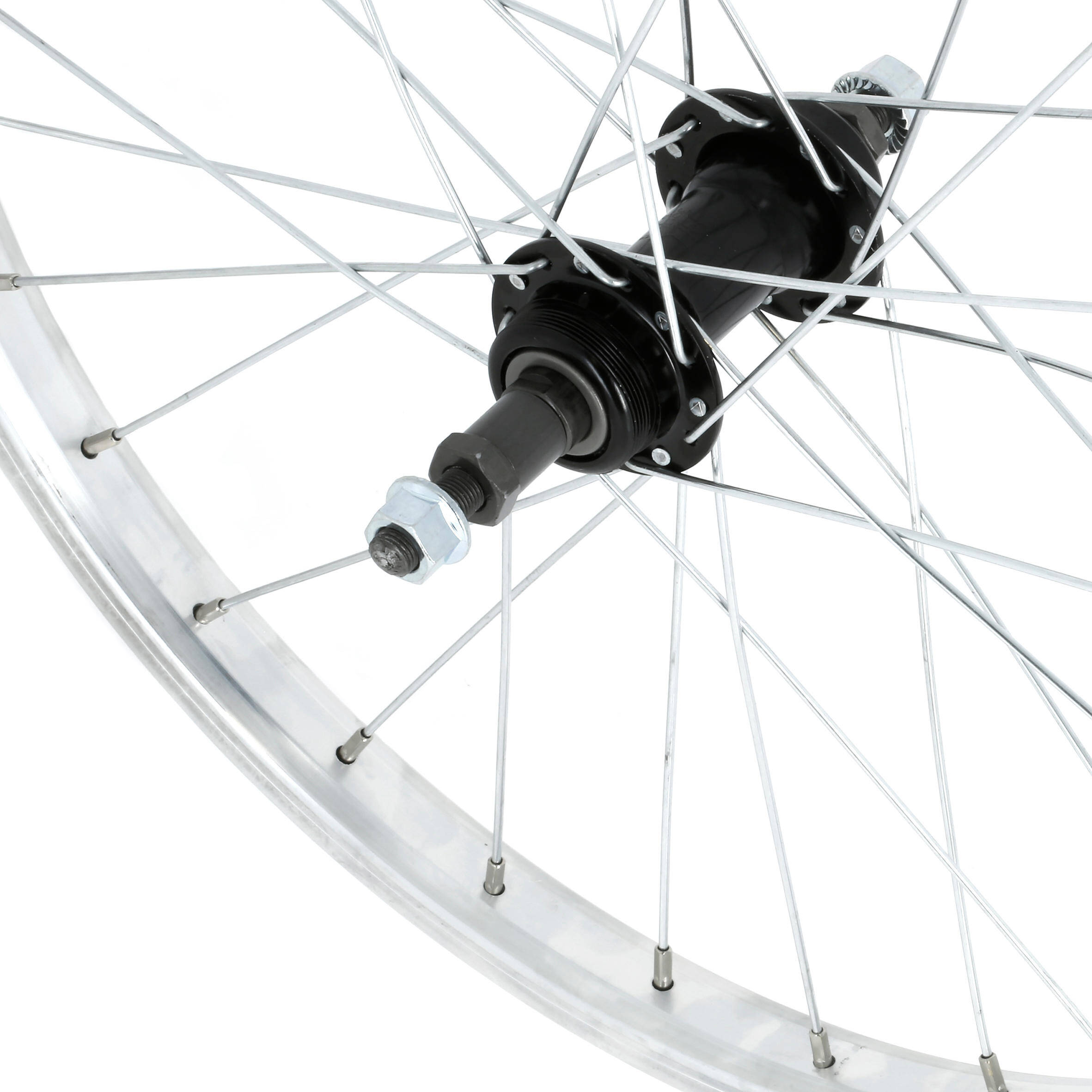 Kids Wheel 20" Rear Single Wall Rim Freewheel - Silver -  1