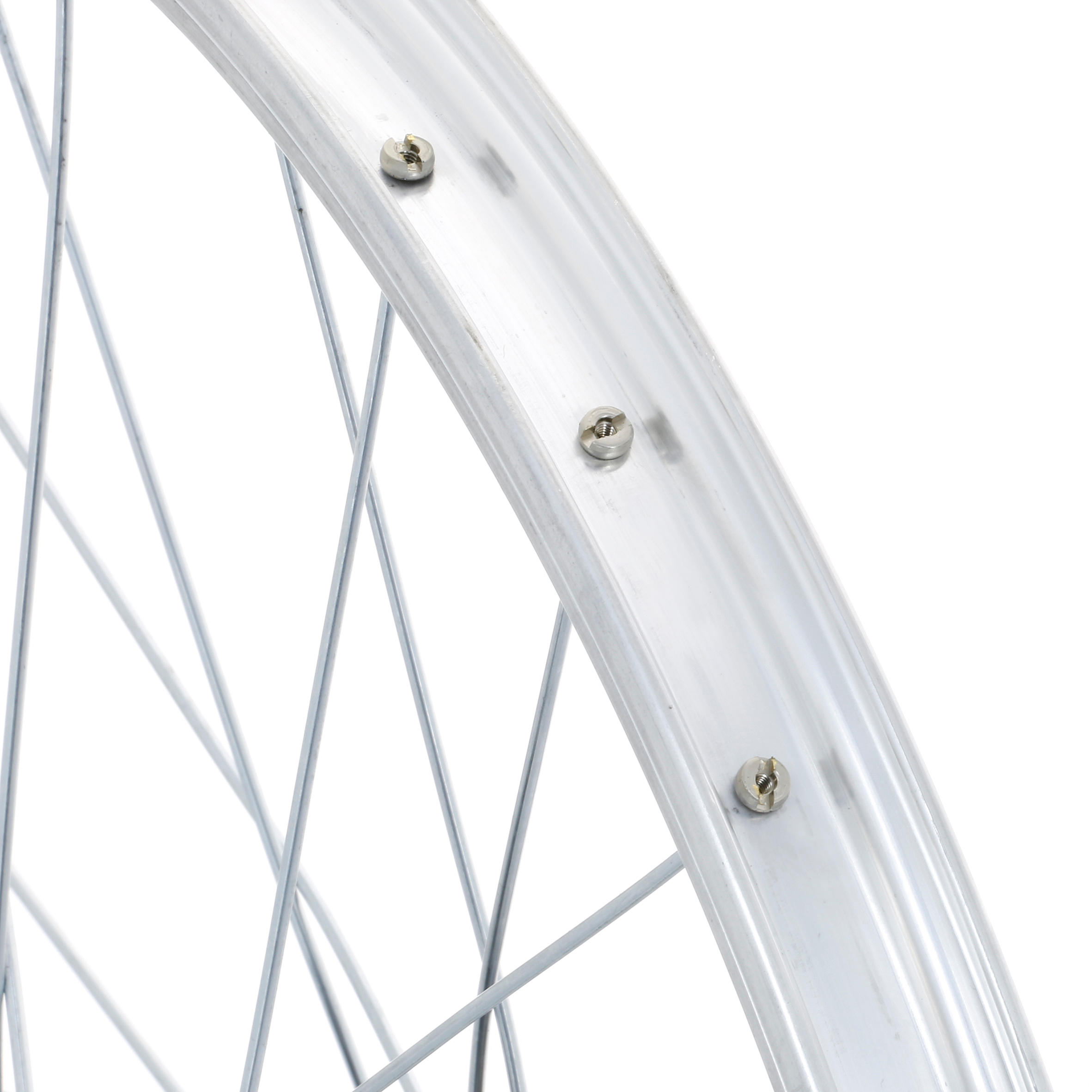 Kids' Wheel 20" Rear Single Wall Rim Freewheel - Silver - BTWIN