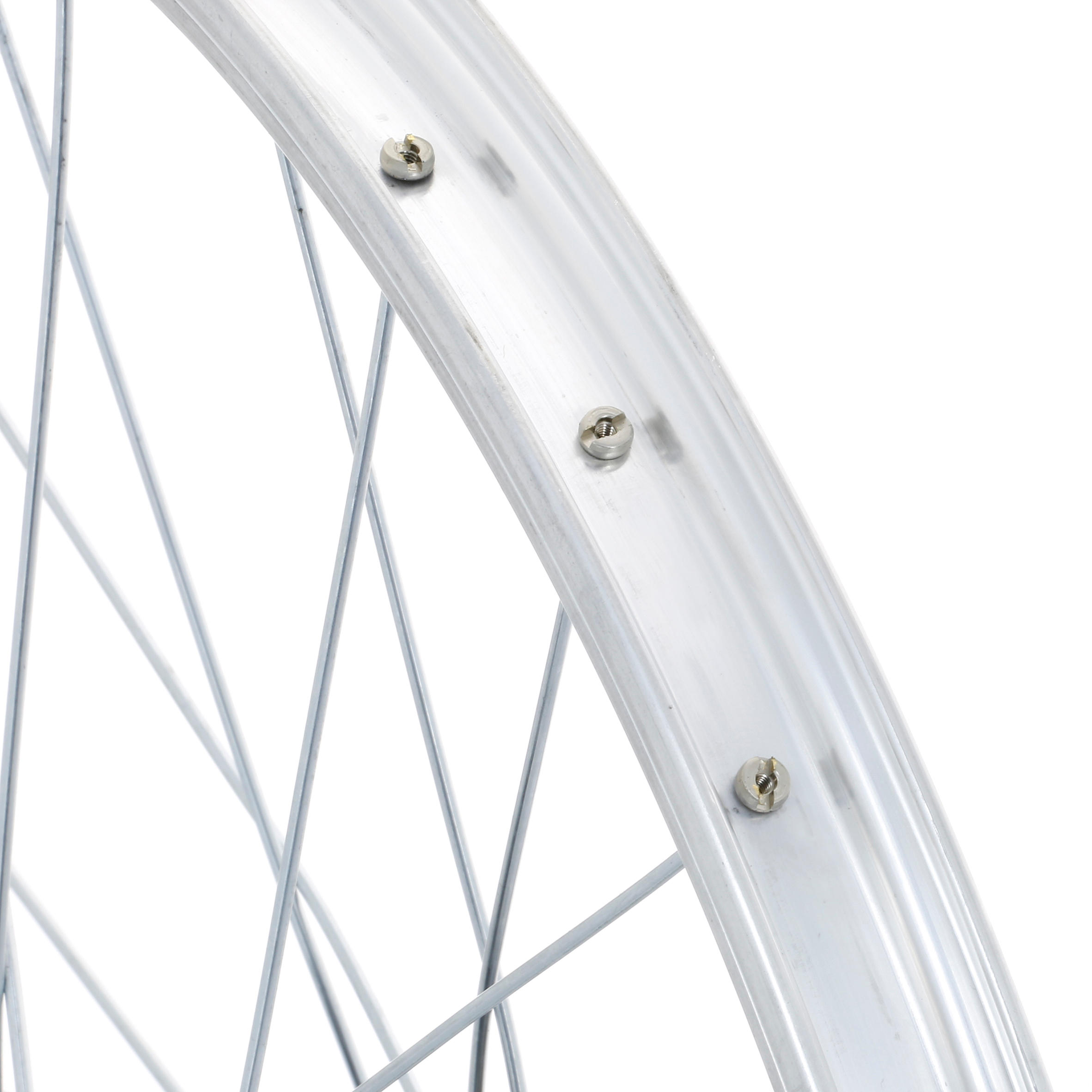 Roue vélo enfant 20 pouces arrière simple paroi roue libre argent - BTWIN