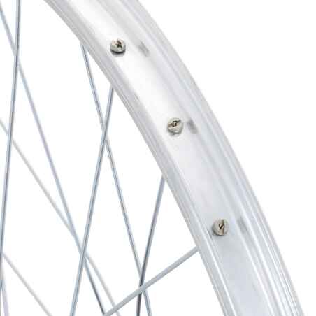 Kids Wheel 20" Rear Single Wall Rim Freewheel - Silver