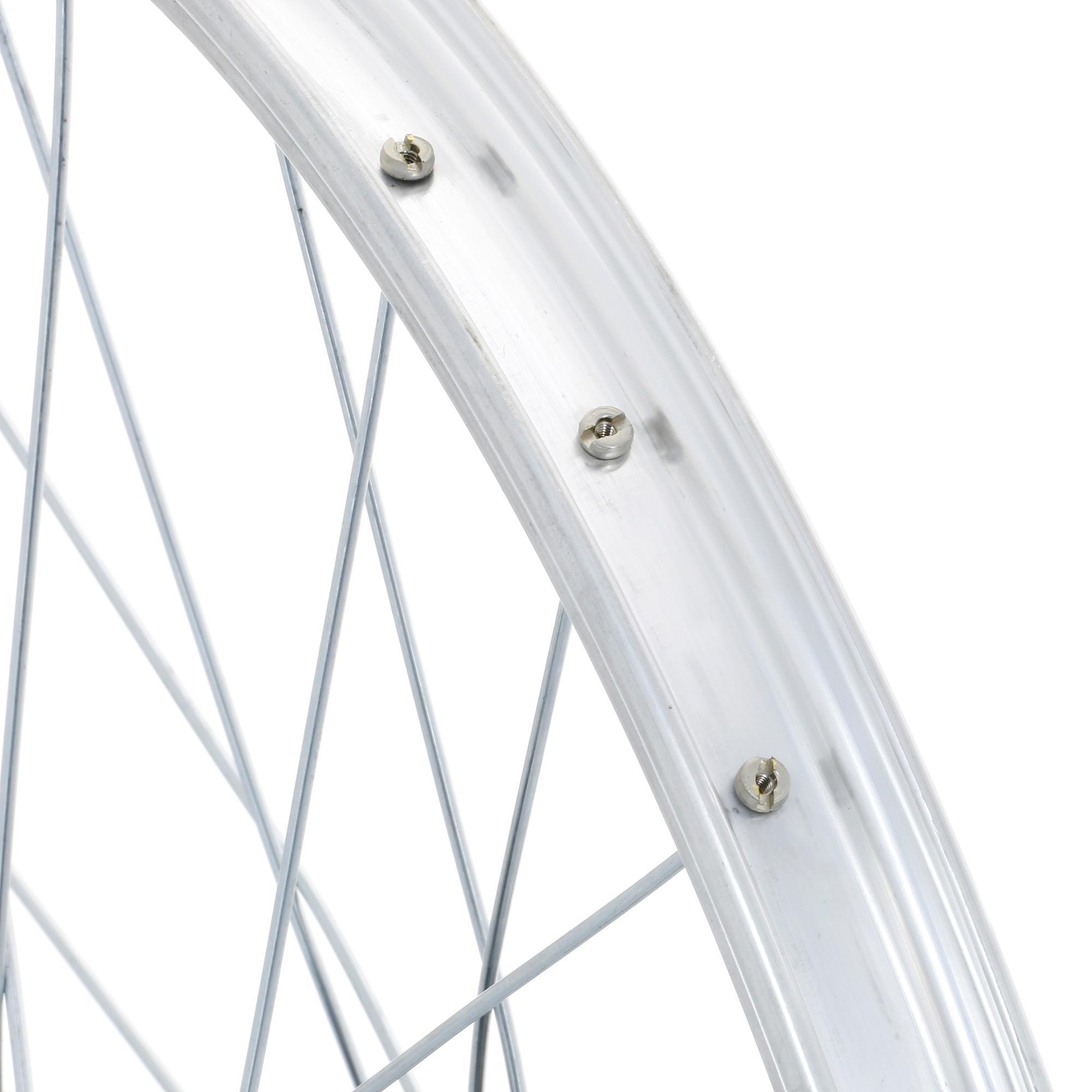 Children's 20-inch rear single-wall freewheel silver