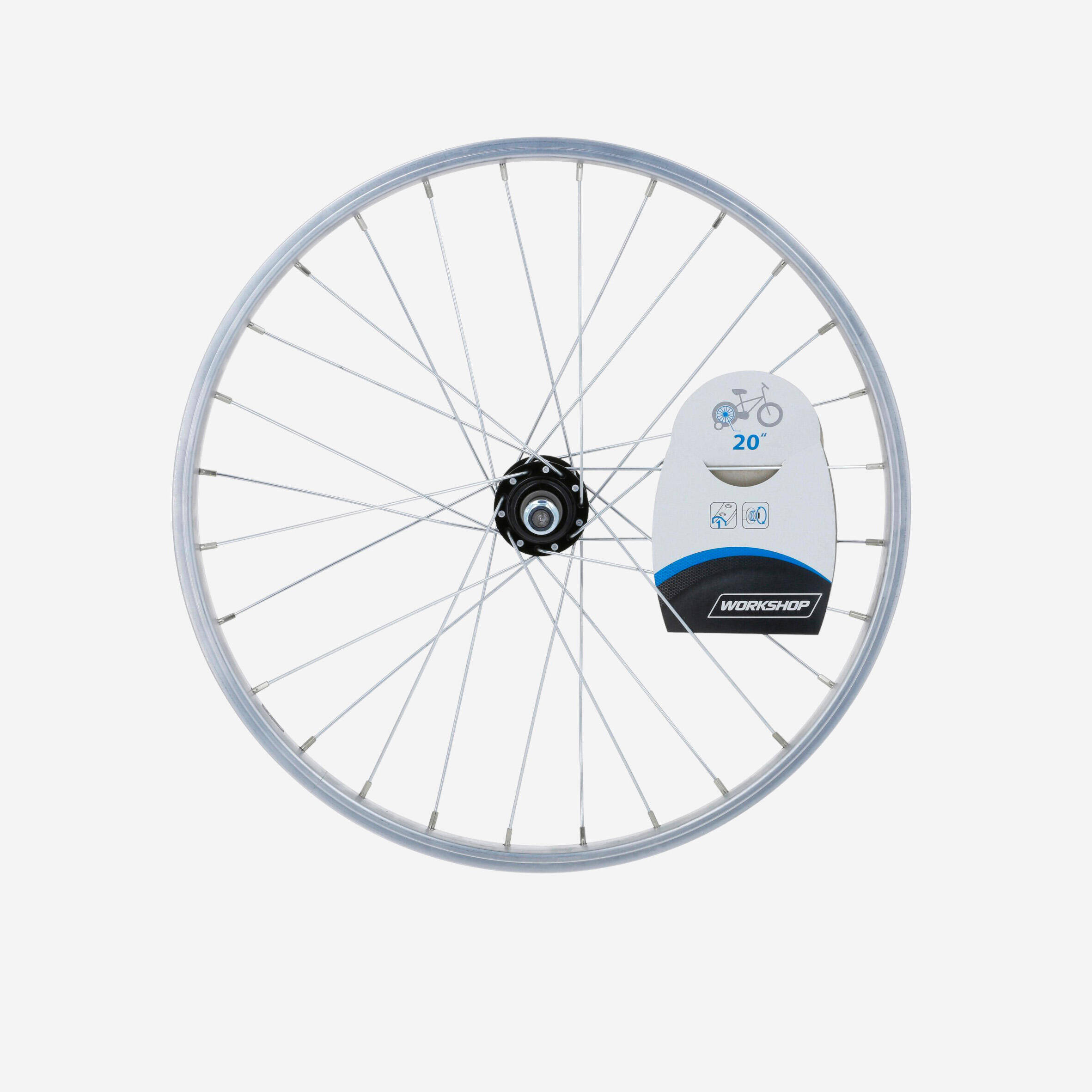 Kids Wheel 20" Rear Single Wall Rim Freewheel - Silver -  3