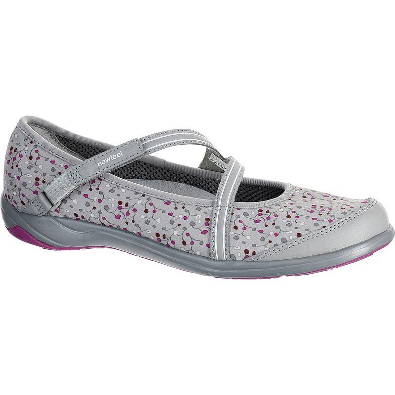 Baoma women's active walking ballerina pumps - grey/purple 