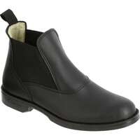 Ghete piele Echitaţie Classic Negru Adulţi/ Copii Echitatie - Ghete piele Classic Negru FOUGANZA - Echipament Copii