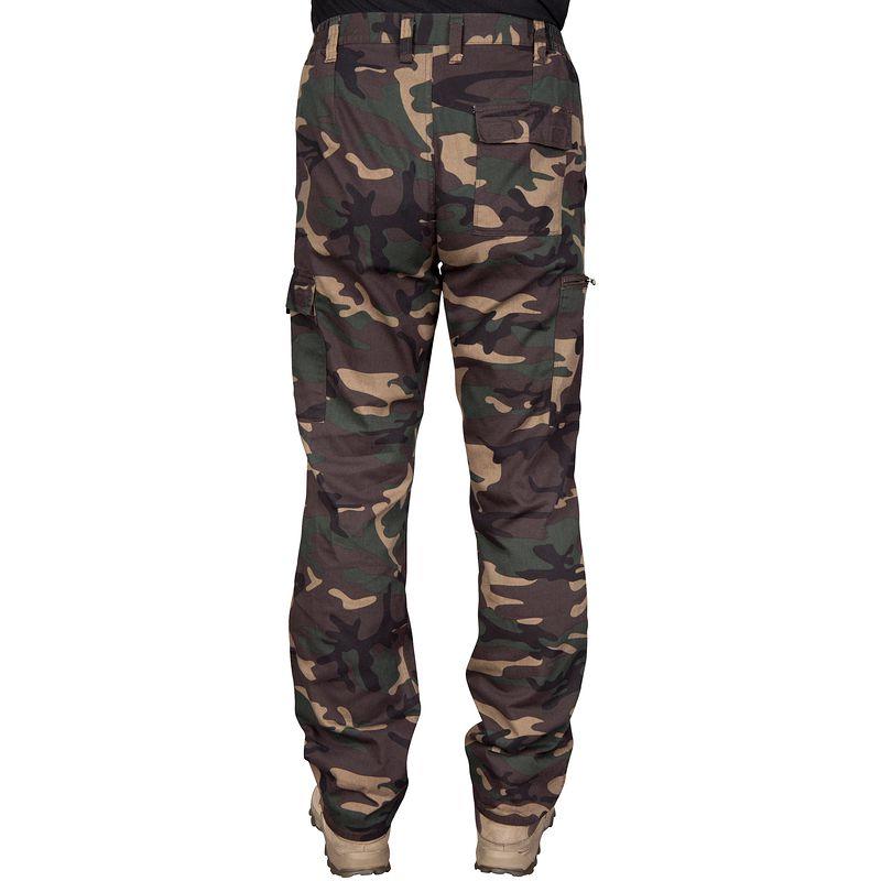 ROBUST CARGO TROUSERS STEPPE 300 CAMOUFLAGE WOODLAND GREEN