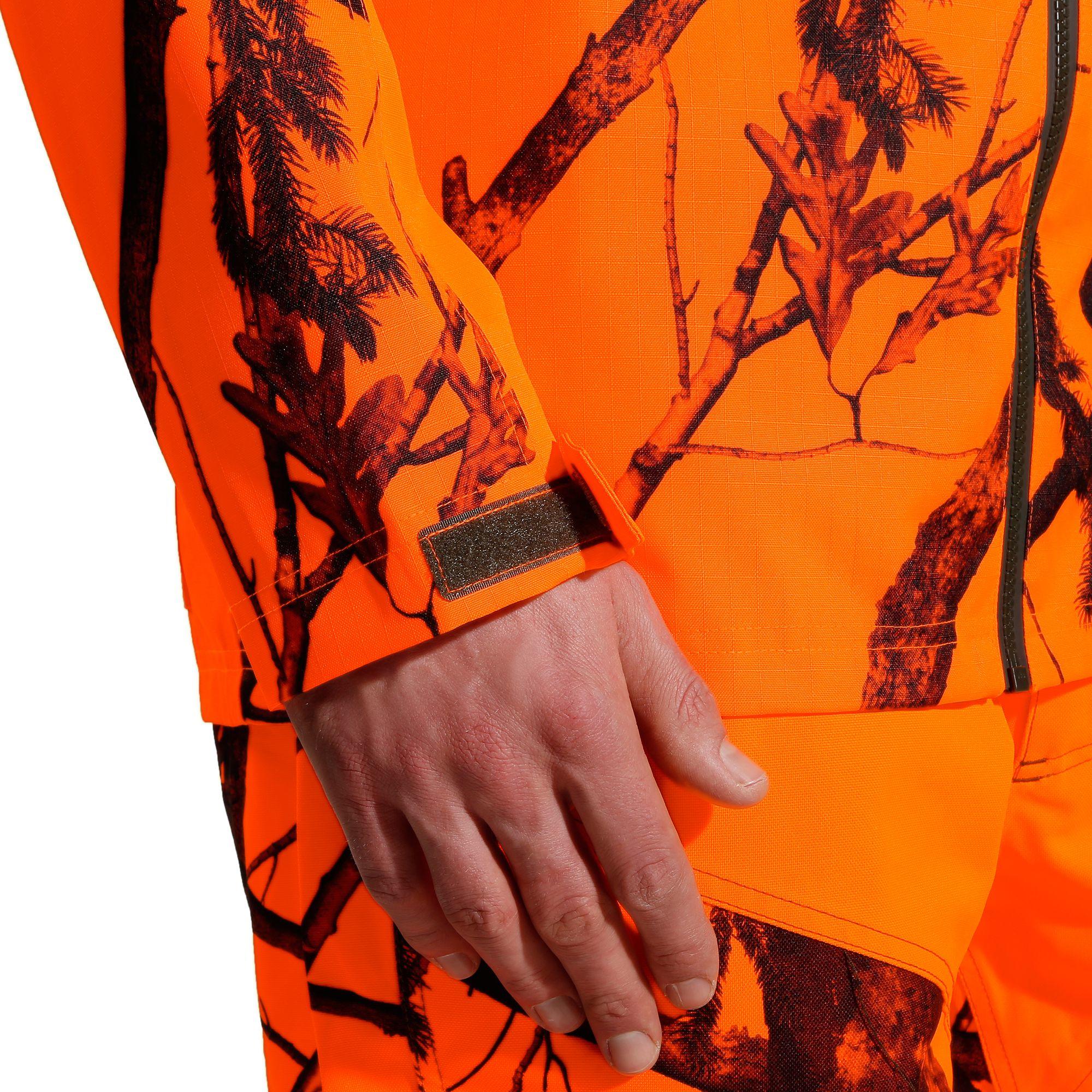 VESTE TRAQUE CHASSE IMPERMEABLE SUPERTRACK 100 FLUO