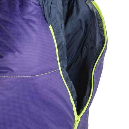 Forclaz 15° Light Hiking Sleeping Bag (Right Zip) - Purple