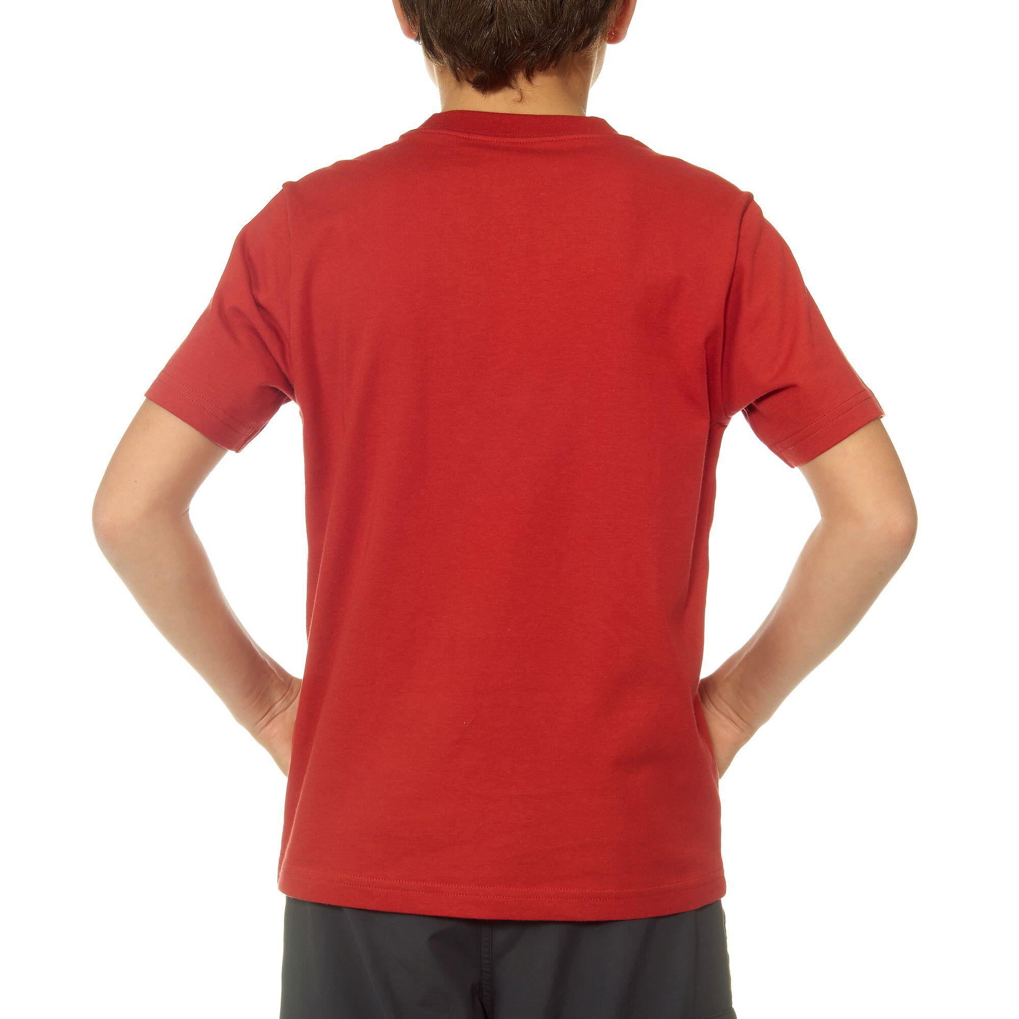 Hike 500 Boy's Hiking T-Shirt Red 4/9