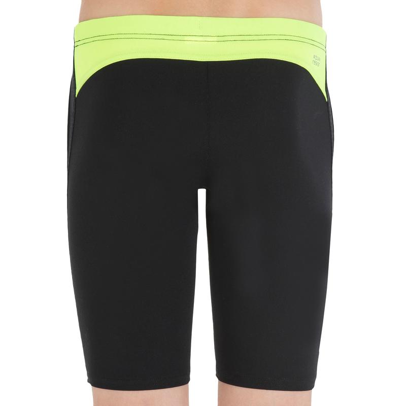 JAMMER BFIRST Boy's Swim Trunks Black Yellow Dot Decathlon