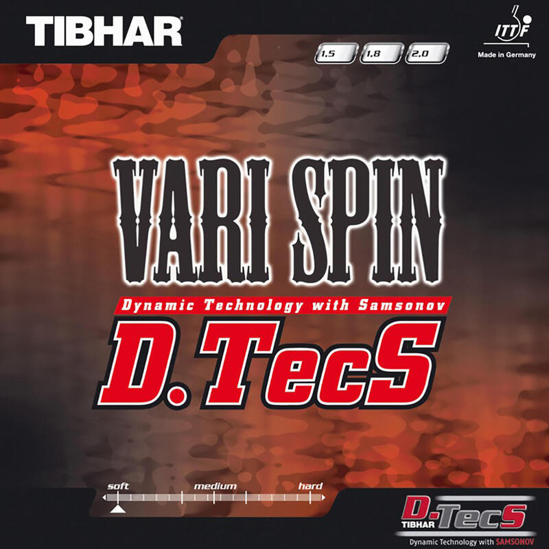 Goma o revestimiento pala ping pong Tibhar Vari Spin D.TECS