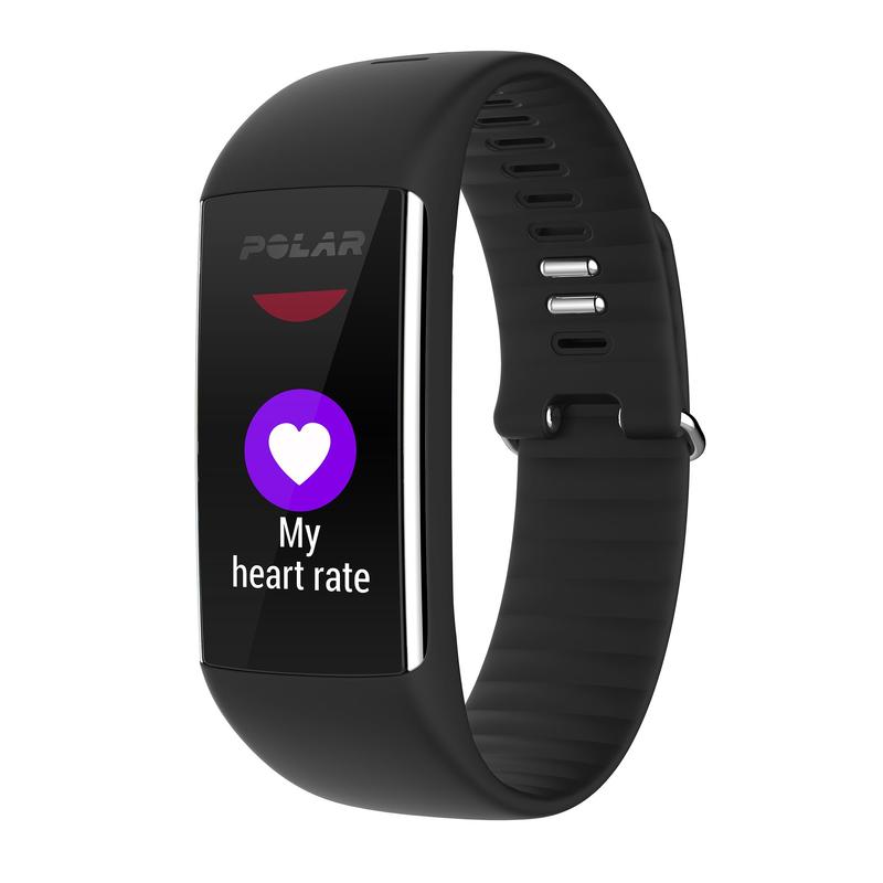 Fitnessarmband Herzfrequenzmessung am Handgelenk A360 schwarz (Größe