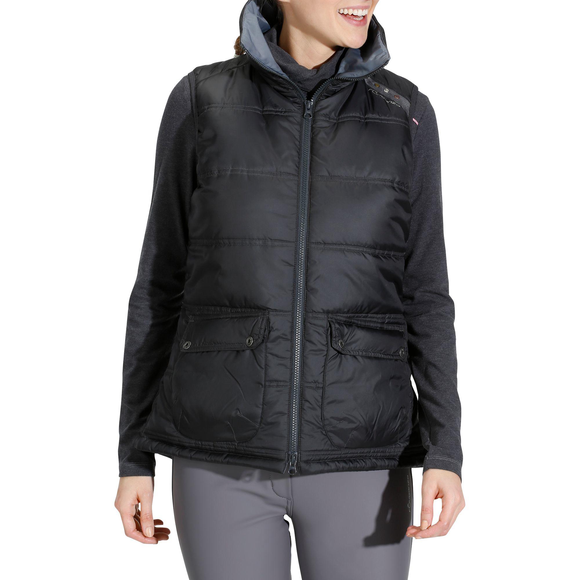 Paddock Women's Horse Riding Padded Sleeveless Gilet - Black 2/15