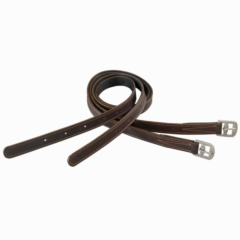 Étrivières en cuir équitation enfant et adulte SCHOOLING marron Étrivières en cuir équitation enfant et adulte SCHOOLING marron