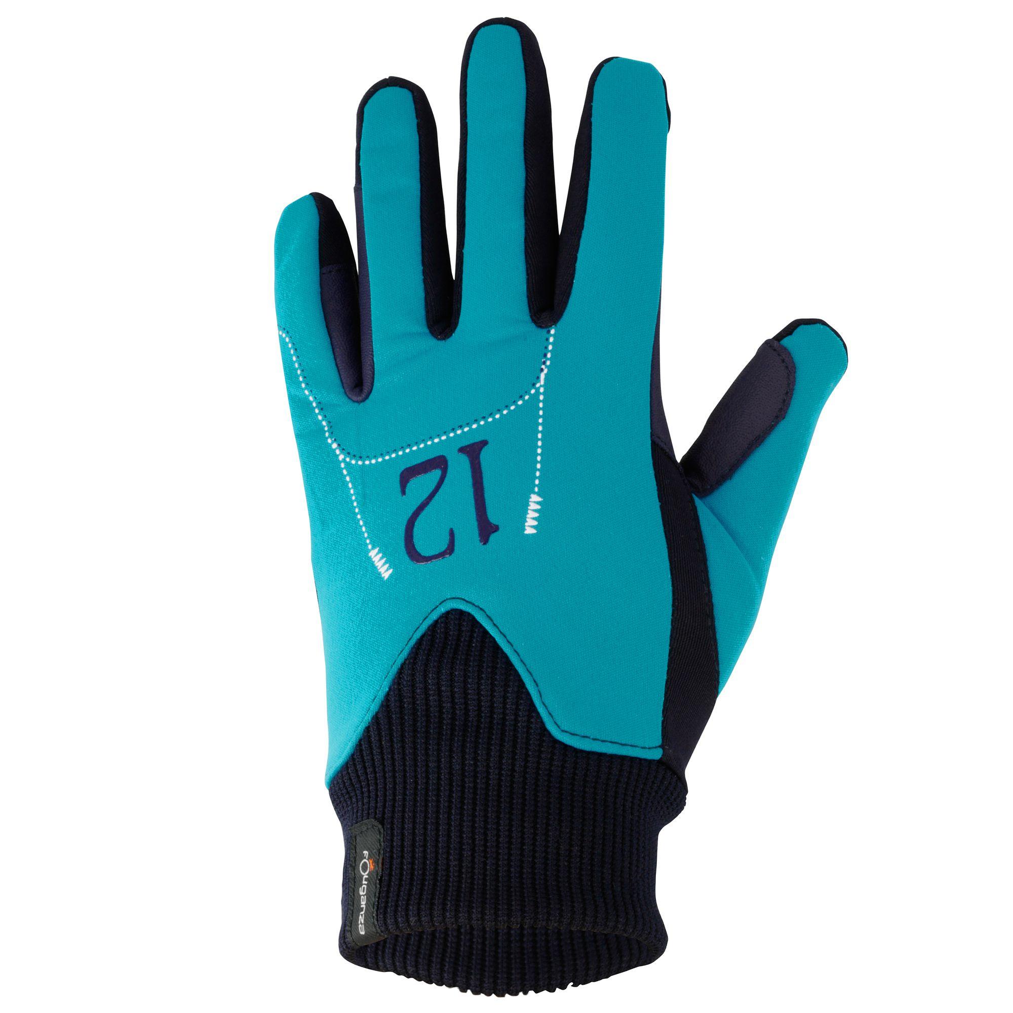 Easywear Children's Warm Horse Riding Gloves - Turquoise 1/7