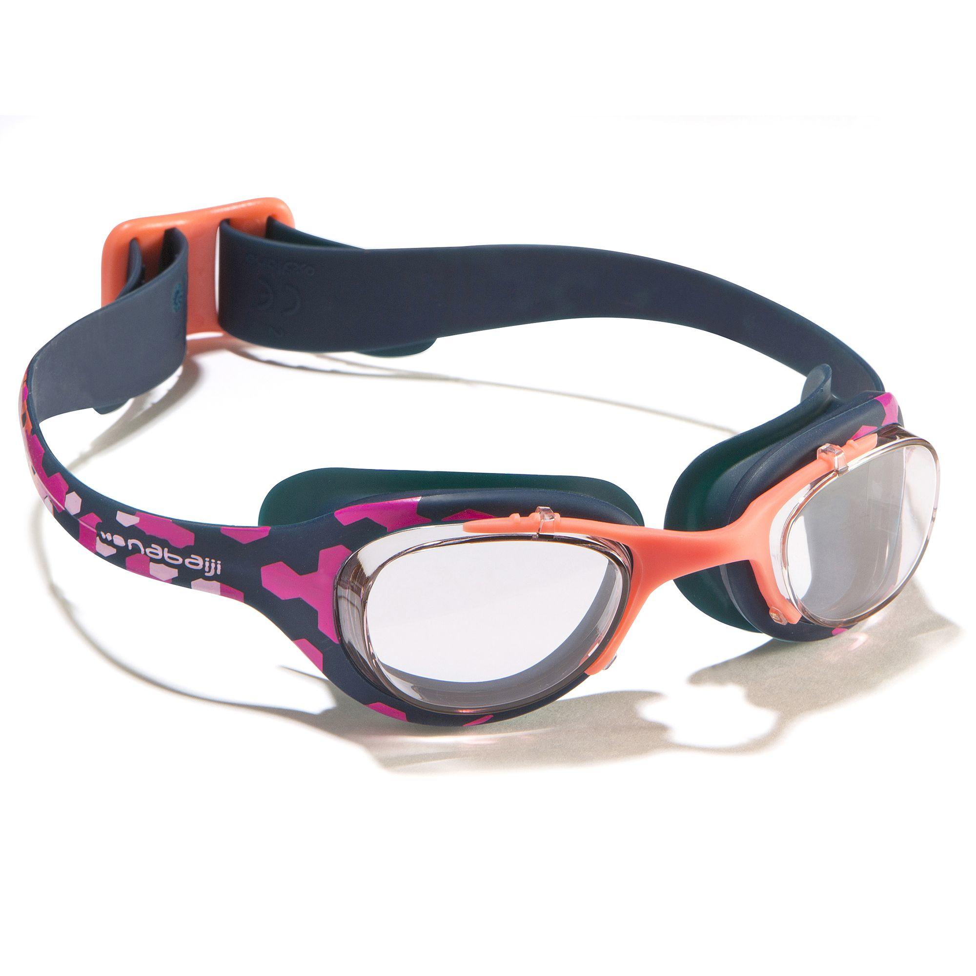 NABAIJI XBASE PRINT swimming goggles size L - Gone blue pink