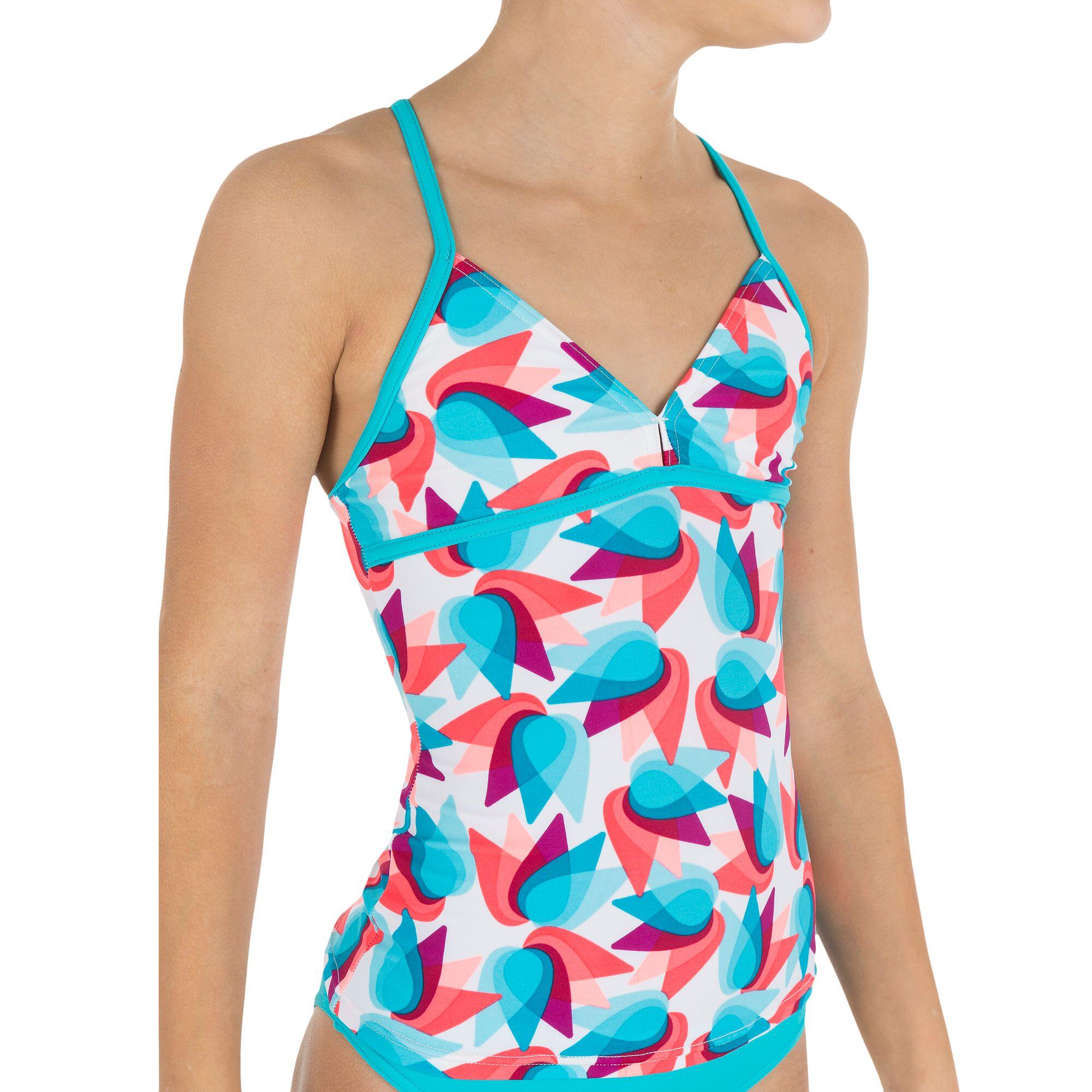 Bloom G Girls' Two-Piece Sport Tankini Swimsuit - Blue 6/12