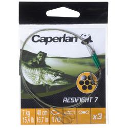 Avançon pêche carnassier RESIFIGHT 7 hameçons simple 7KG