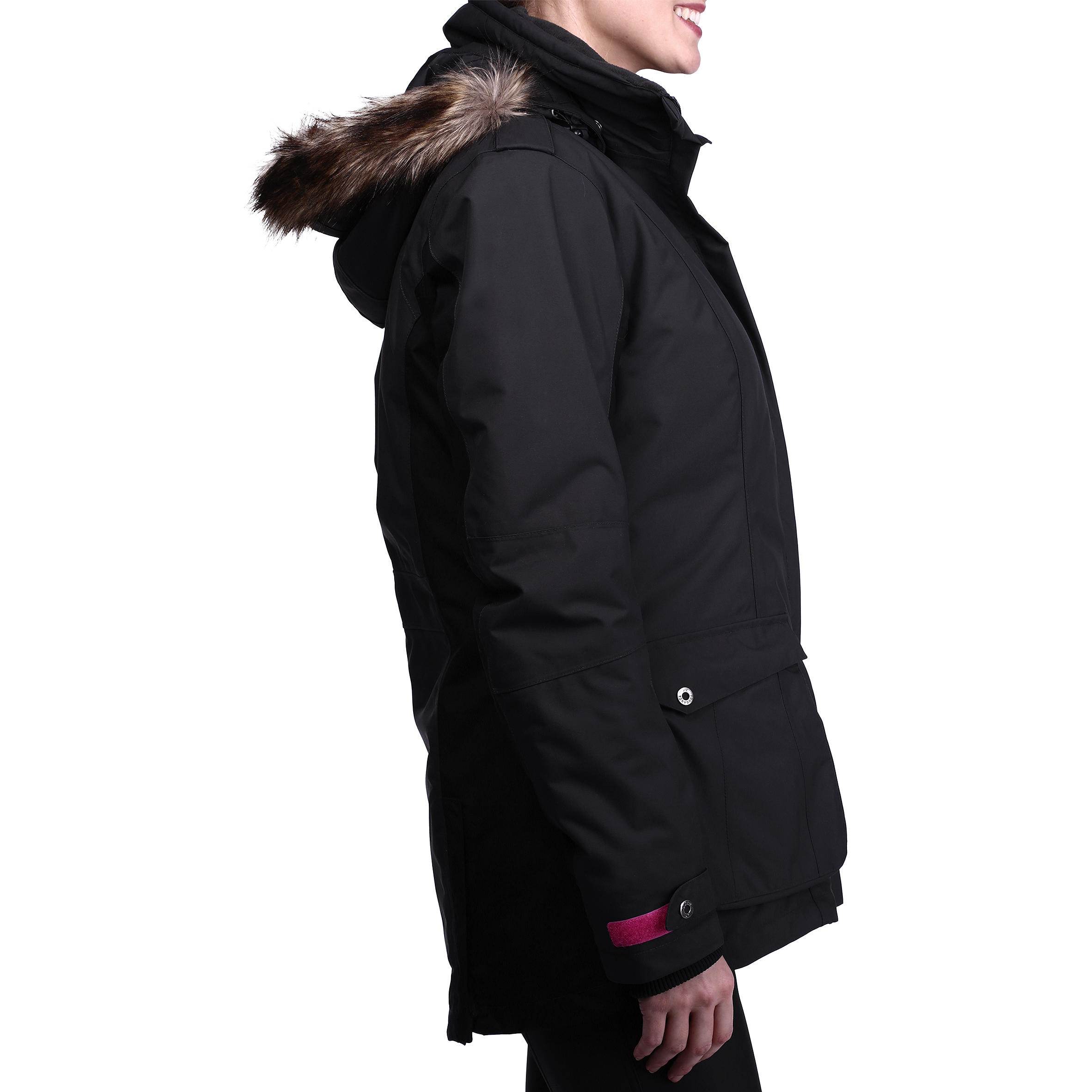 Paddock Women's Warm Horse Riding Parka - Dark Grey 3/30