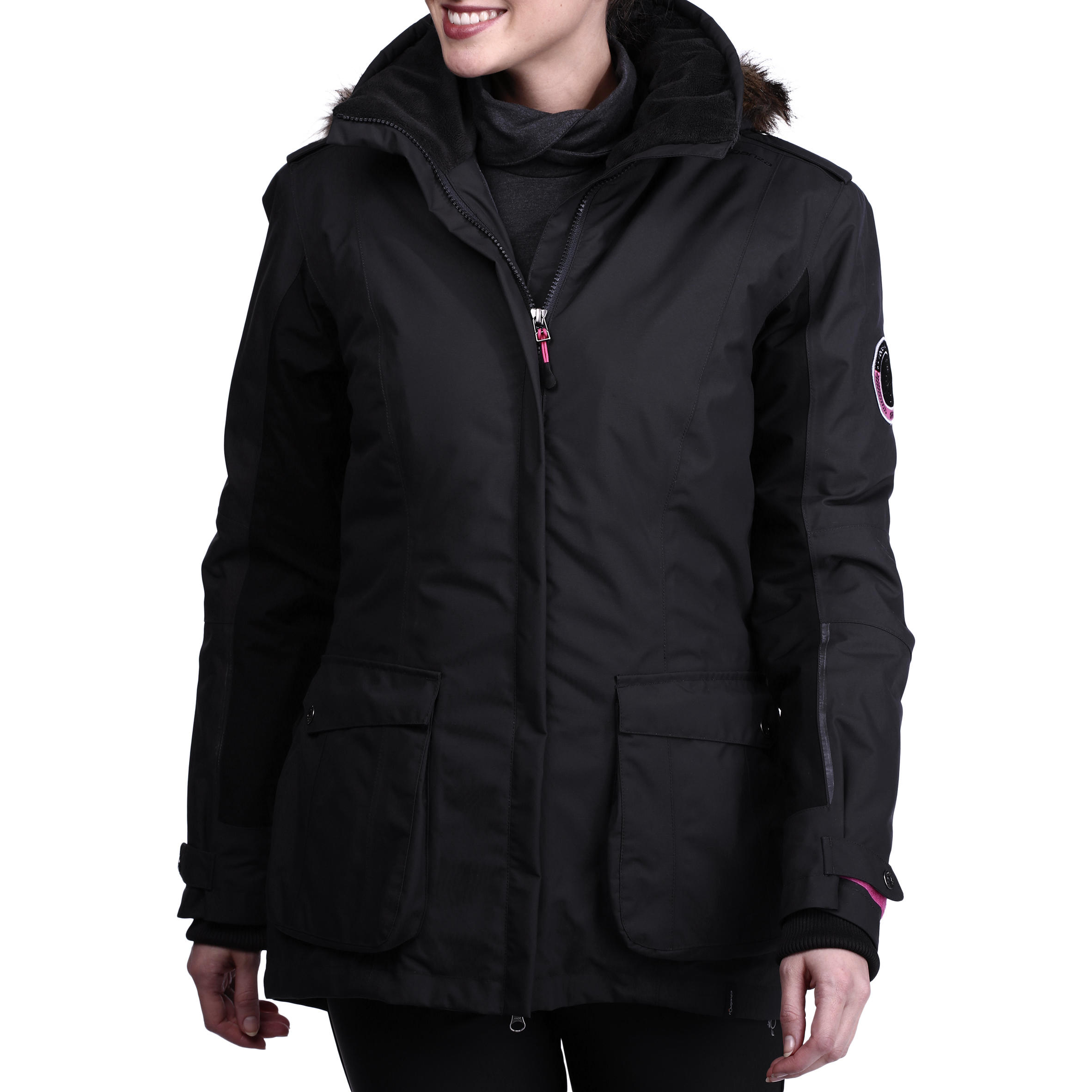 Paddock Women's Warm Horse Riding Parka - Dark Grey 2/30