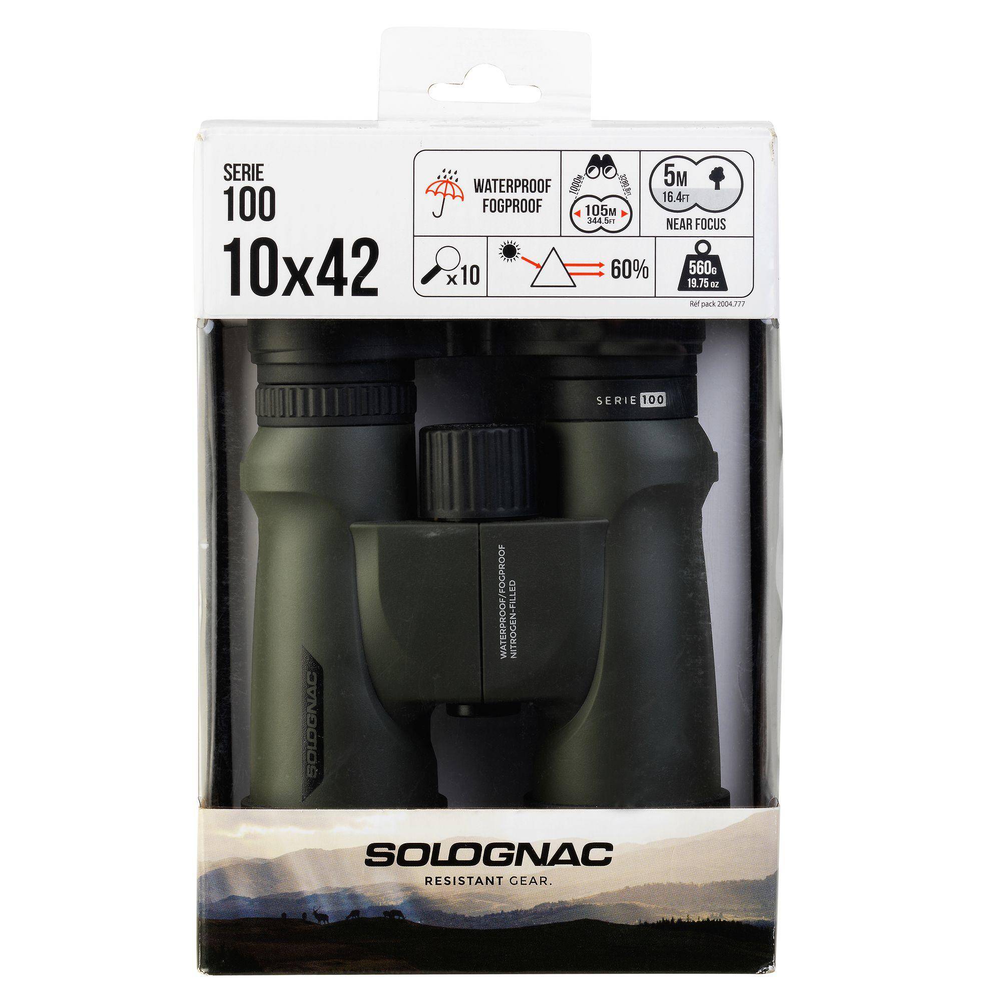 Wildlife Binoculars 100 10x42 Khaki -  2