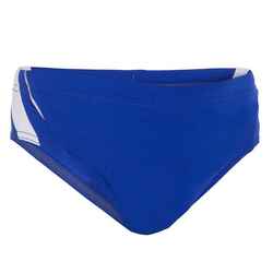 BOYS' SWIMMING BRIEFS 900 YOKE - BLUE WHITE