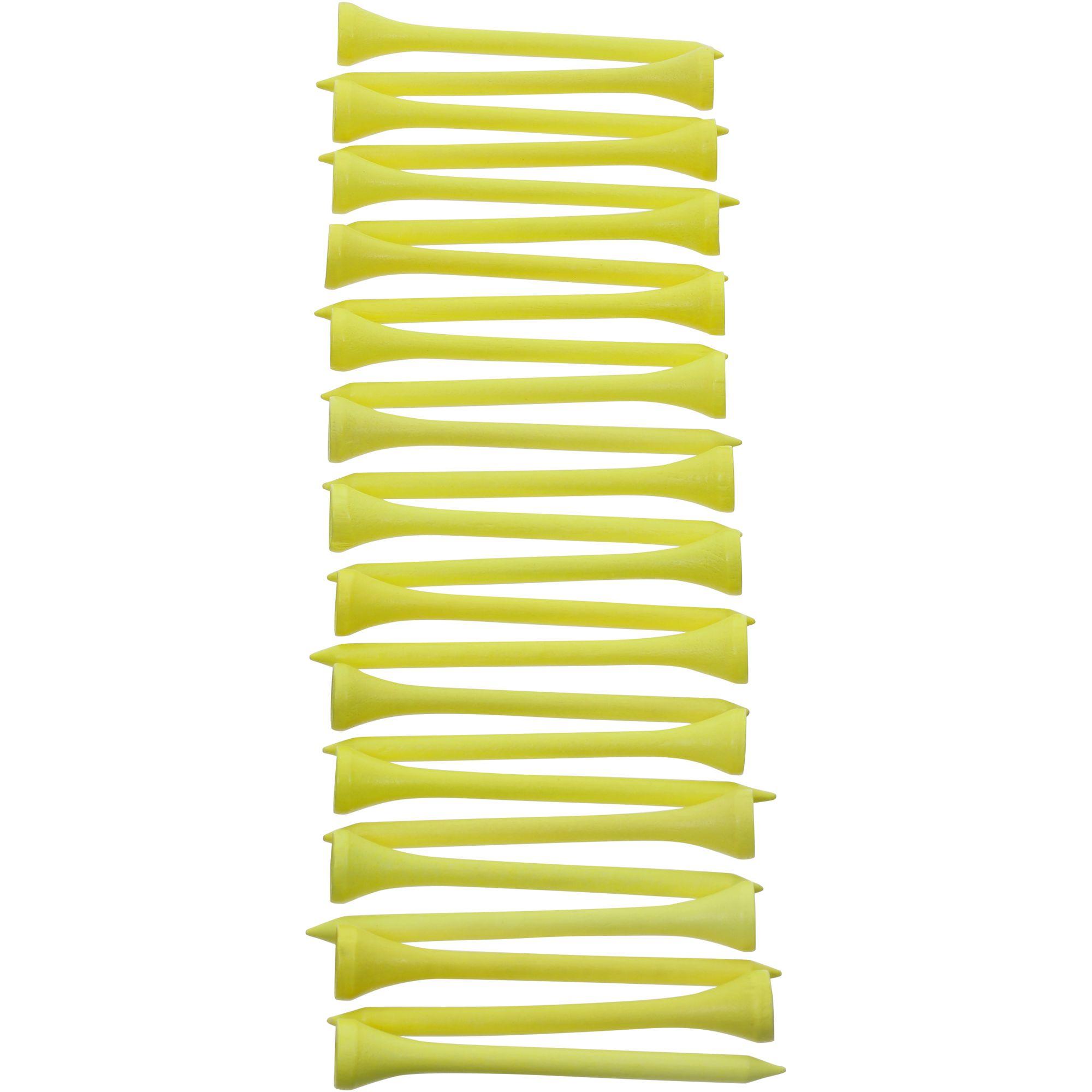 69 mm Wooden Tee x 25 - Yellow 2/5