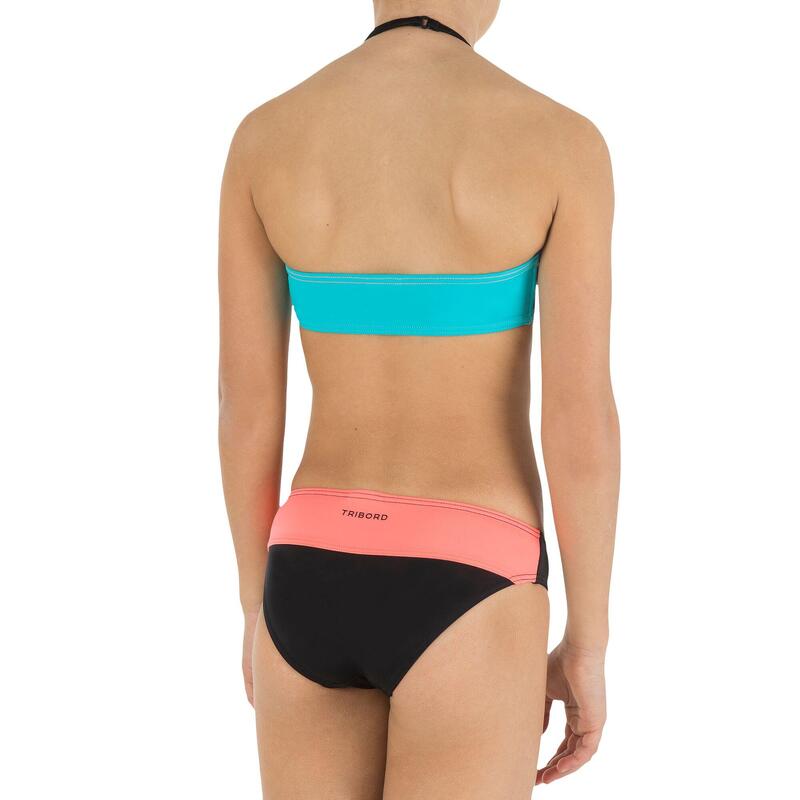 Maillot de bain 2 pièces fille bandeau COLOR BLOCK