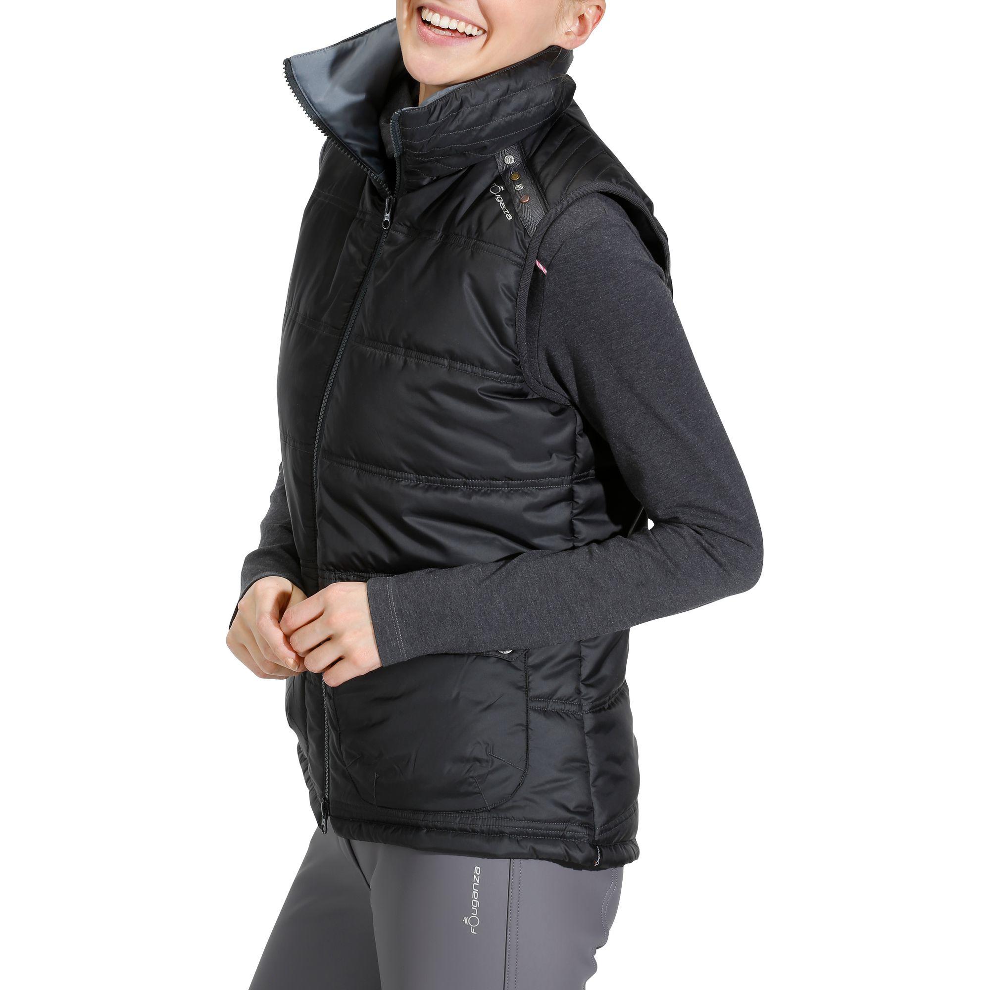 Paddock Women's Horse Riding Padded Sleeveless Gilet - Black 5/15