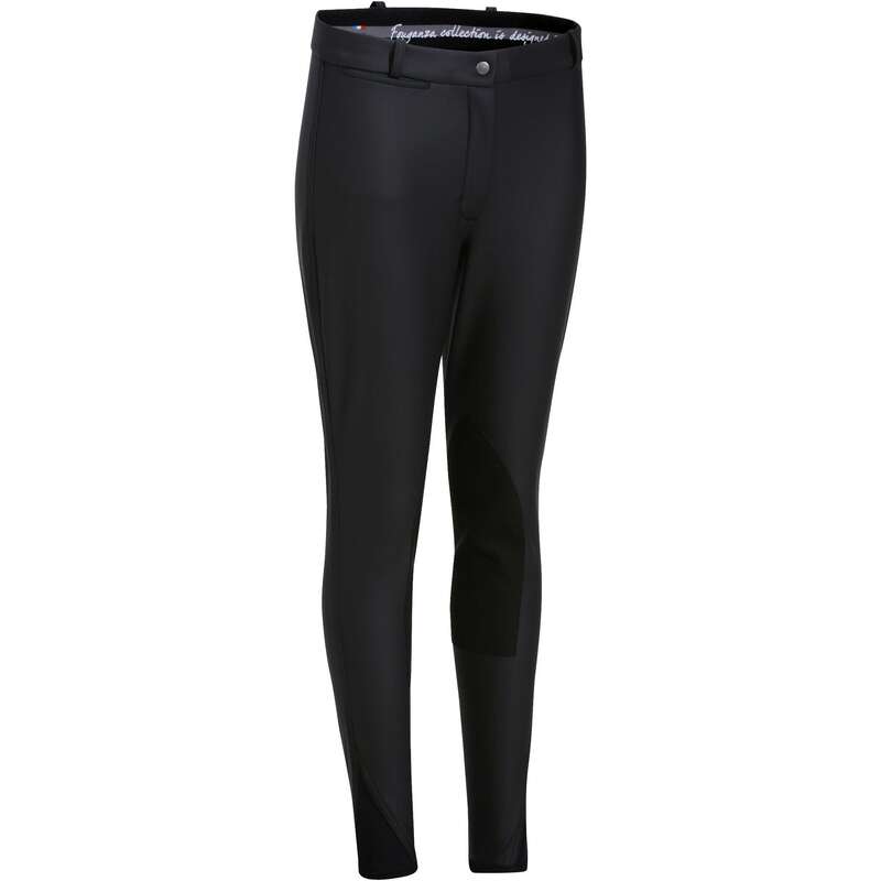 WOMAN COLD WEATHER RIDING WEAR - Kipwarm Women's Jodhpurs Black FOUGANZA