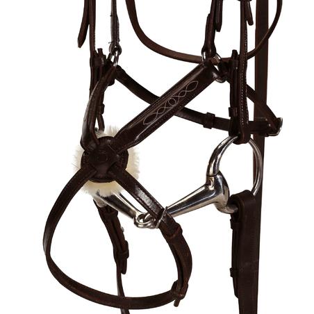 Вуздечка з поводом Paddock - Коричнева - Decathlon