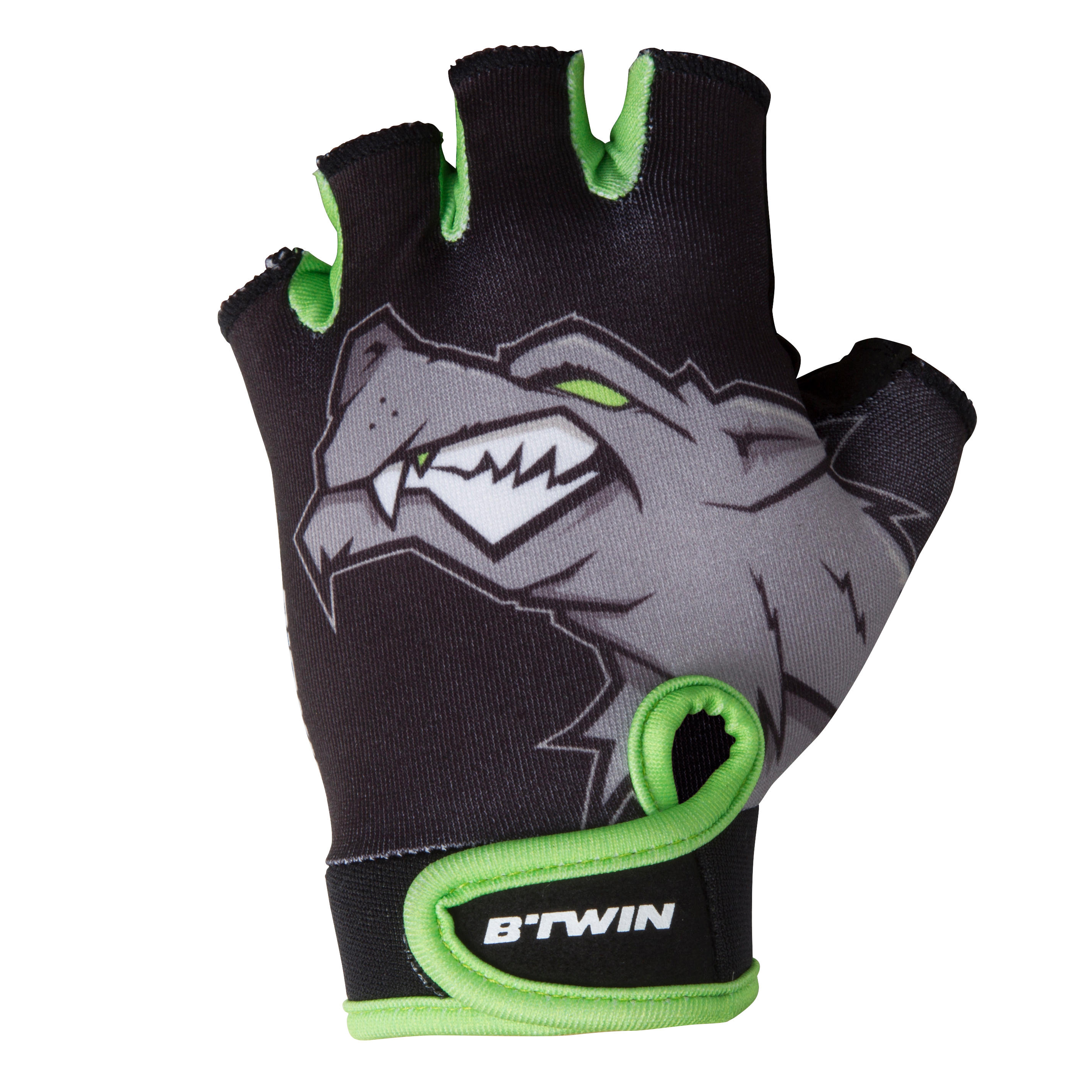 BTWIN Racingboy Kids' Gloves - Black