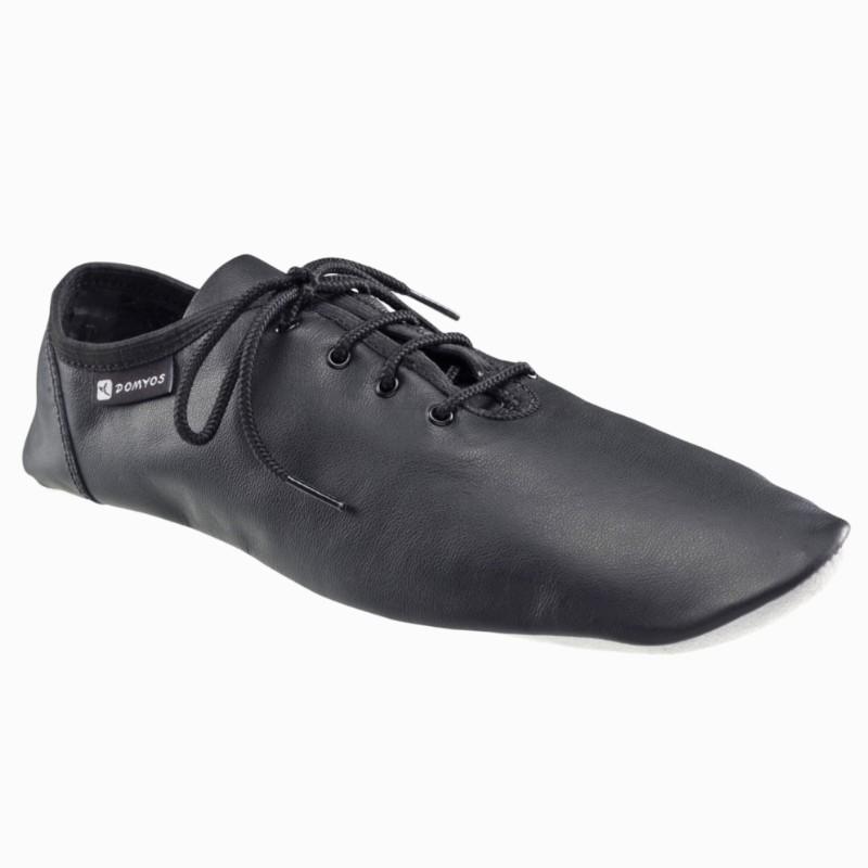 Zapatilla Danza Jazz Domyos Adulto/Niños Negro Piel con Cordones