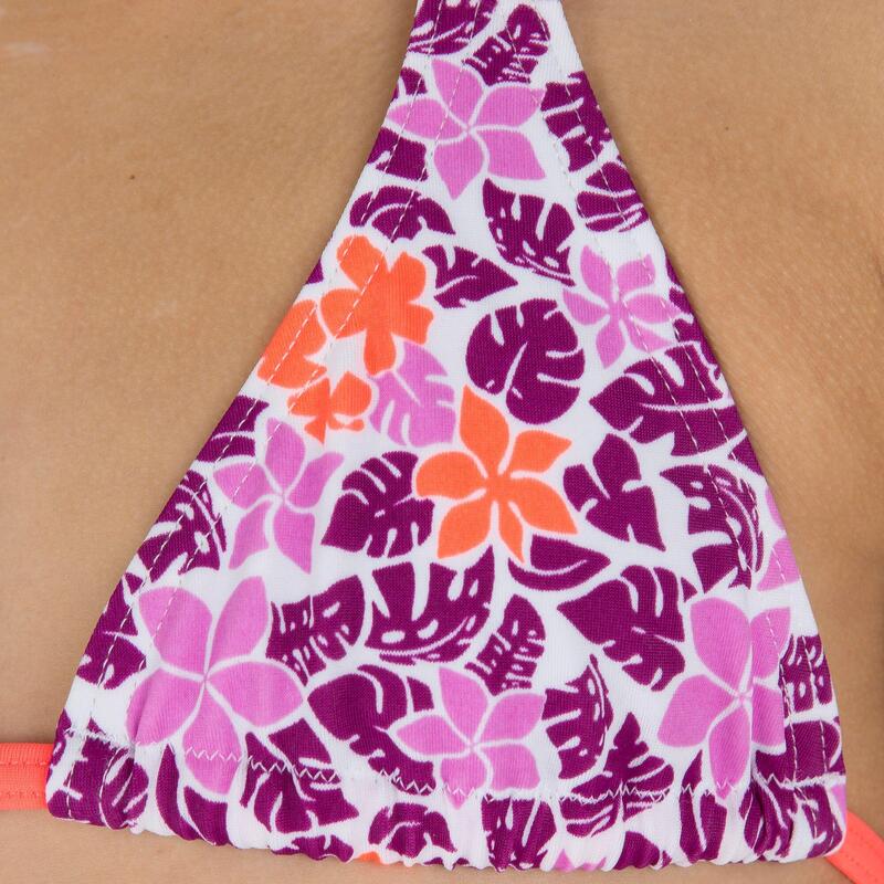 Maillot de bain fille 2 pièces triangle coulissant AG COCO rose
