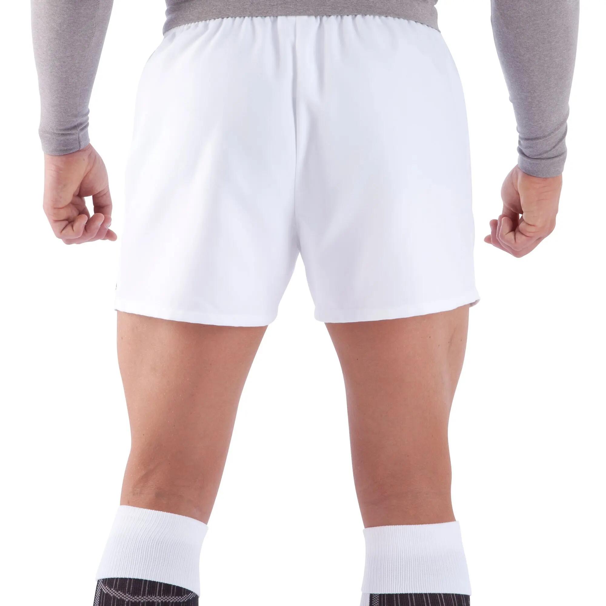 R300 Adult Rugby Shorts - White 4/5