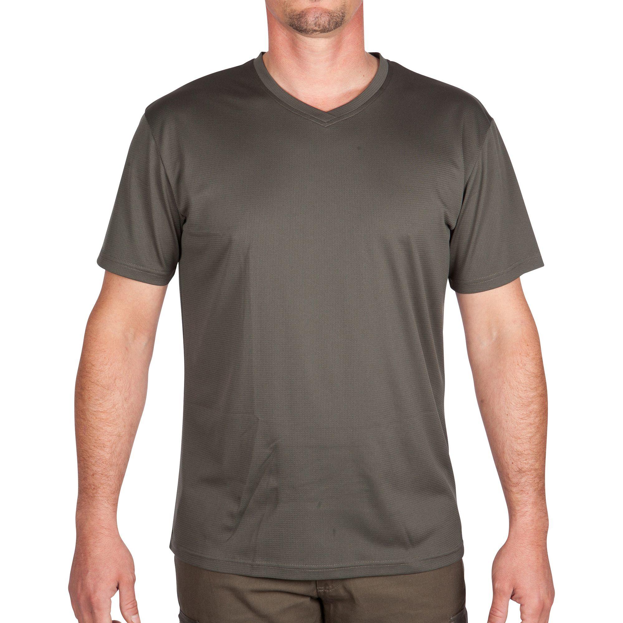 

Men's Breathable T-Shirt 100 Green -  By SOLOGNAC | Decathlon