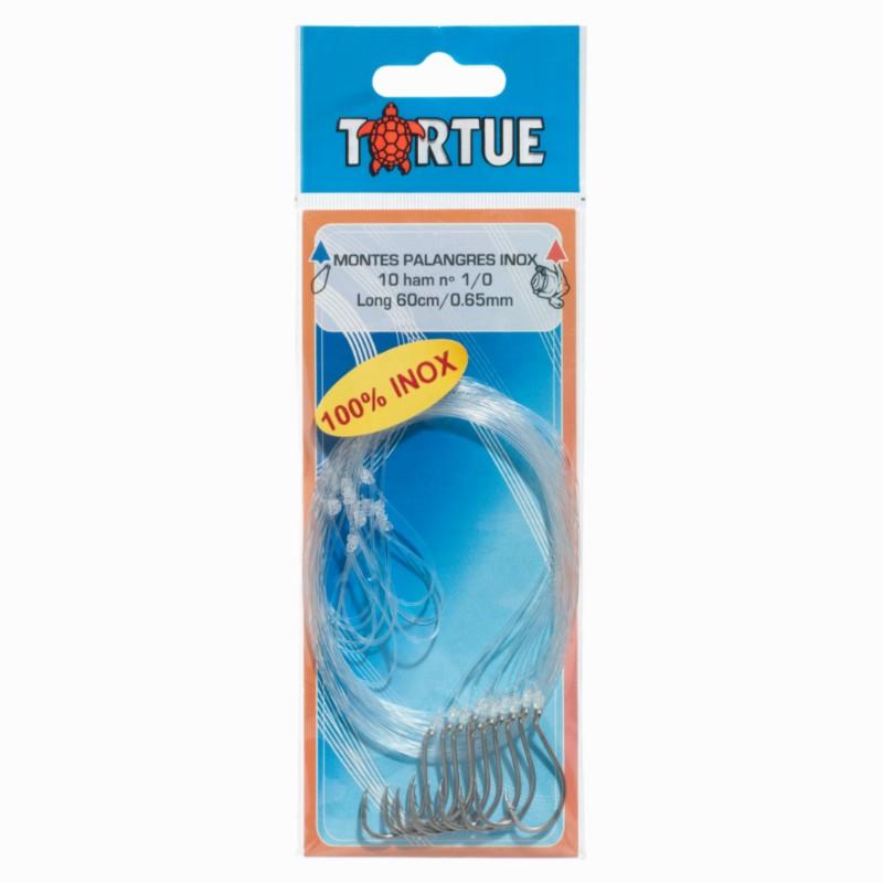 TORTUE BOTTOM LINE X10 BOTTOM LINE RIGGED HOOKS