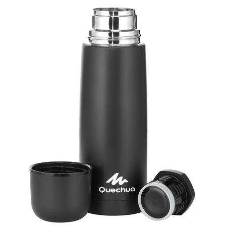 0.7 L stainless steel insulated hiking bottle - - Black