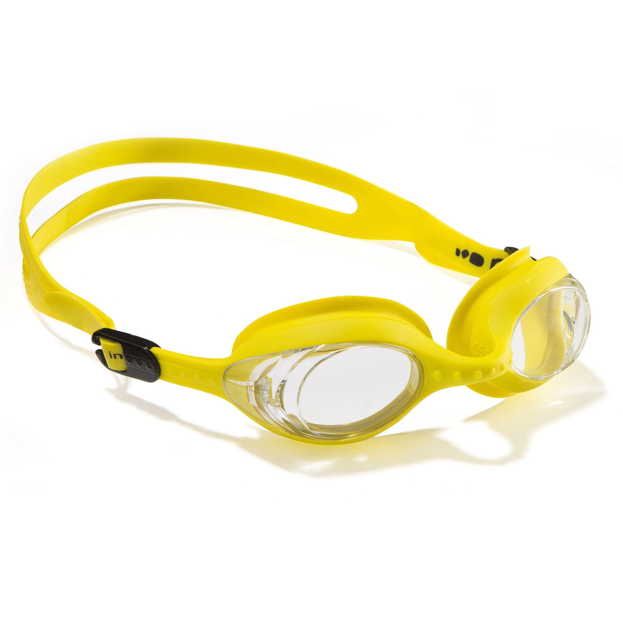 yellow swimming goggles