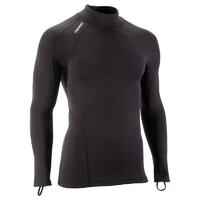 Adult brushed long-sleeved stretchy Thermal TOP - Black